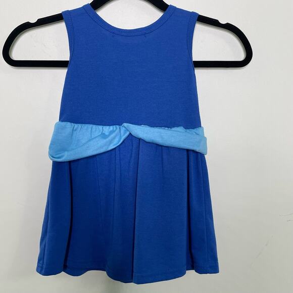 Muababy Disney Inspired Summer Dress Princess Cinderella Sleeveless Blue Cotton - Picture 6 of 8